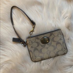 Silver/Grey Coach Wristlet